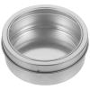 Garneck Magnetic Spice Jars for Refrigerator Portable 3oz Round Aluminum Storage Containers with Magnetic Back Metal Tins with Screw Tops for Kitchen Organization view 1