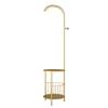 Coat Rack StandBedroom Coat Rack With 16 Hooks And 2 Shelves, Optional Marble Countertop, Simple And Delicate, Stable And Sturdy, Ideal For Storing Clothes And Mobile Phones By The Bed ( Color : A ) view 2