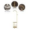 Coat Rack StandBedroom Coat Rack With 16 Hooks And 2 Shelves, Optional Marble Countertop, Simple And Delicate, Stable And Sturdy, Ideal For Storing Clothes And Mobile Phones By The Bed ( Color : A ) view 4