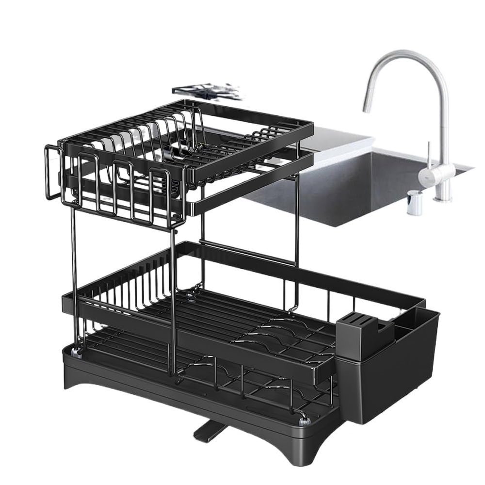 drying rack Escurridor De Vajilla Con Ranuras Para Cuchillos, Estante De Secado De Platos, Organizador De Vajilla, Soporte De Utensilios, Escurridor De Platos, Fregadero De Cocina dish drying rack