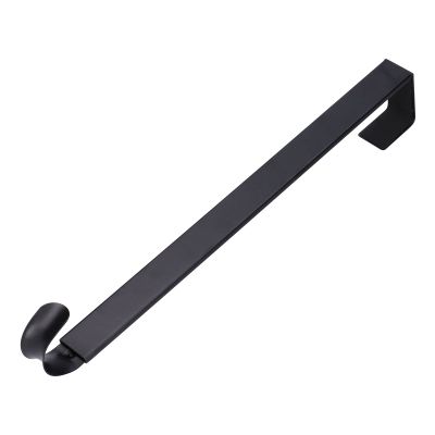 Gavigain Wreath Hooks Adjustable Durable Hanger Christmas Ornaments Retractable Door Wreath Hooks Seasonal Home Decor Wreath Holder (Black)