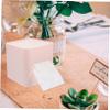 Cabilock Desktop Tissue Box Cover Square Napkin Container for Bathroom Living Room and Office Decor Simple and Stylish Tissue Holder for Easy Access for Home and Events view 3