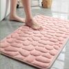 UEAUY Memory Foam Bath Mat Washable Bath Room Mat Non-Slip Mats for Kitchen Bath Room Shower Light Grey 24" x 16" view 2