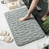UEAUY Memory Foam Bath Mat Washable Bath Room Mat Non-Slip Mats for Kitchen Bath Room Shower Light Grey 24" x 16" view 3