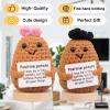 CoFuBcad 2PCS Funny Positive Life Potato Gifts, Cute Knitted Potato Dolls with Wooden Base and Front Card. Emotional Support Valentine's Day Gifts for Him/Her for Women(A2) view 3