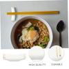 Ceramic Chopstick Rest 2 Pcs White for Spoons and Utensils view 2
