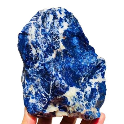 AtkitS Natural Blue Sodalite Rock Crystal Gemstone Healing Rough Mineral Specimen (Size : 550-600g)