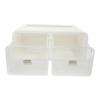MAGICLULU Underpants Organizing Box Stackable Drawer Type Underwear Finishing Case Space-saving Storage for Socks and Lingerie Material White Design view 1