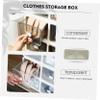 MAGICLULU Underpants Organizing Box Stackable Drawer Type Underwear Finishing Case Space-saving Storage for Socks and Lingerie Material White Design view 3