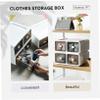 MAGICLULU Underpants Organizing Box Stackable Drawer Type Underwear Finishing Case Space-saving Storage for Socks and Lingerie Material White Design view 4