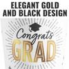 Fun Express Black & Gold Congrats Graduation Disposable Paper Cups - 25 Count view 2