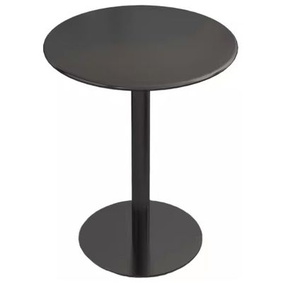 Fodalob Metal Cocktail Bistro Table, Corner Table/End Table Small Round Coffee Table (Color : Black, Size : Dia50xH73cm)