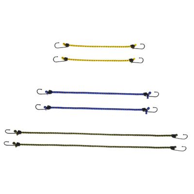 MAGICLULU 6pcs Portable Bungee Cord High Elasticity Camping Tent Cords Clothesline Hooks for Outdoor Activities and Travel Bundling Needs