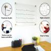 Acrylic Premium Weekly Wall Calendar - Large Reusable Dry Erase Board - Glass Calendar for Wall - Board for Office and Home - Gold Hardware (28x20) view 2