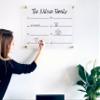Acrylic Premium Weekly Wall Calendar - Large Reusable Dry Erase Board - Glass Calendar for Wall - Board for Office and Home - Gold Hardware (28x20) view 3