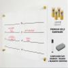 Acrylic Premium Weekly Wall Calendar - Large Reusable Dry Erase Board - Glass Calendar for Wall - Board for Office and Home - Gold Hardware (28x20) view 4