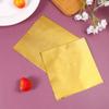 Cabilock 300pcs Gold Foil Paper for Crafts Edible Sheets Candy Wrapping Paper Tinfoil Wraps Food Grade Delicate Plaid Style view 2