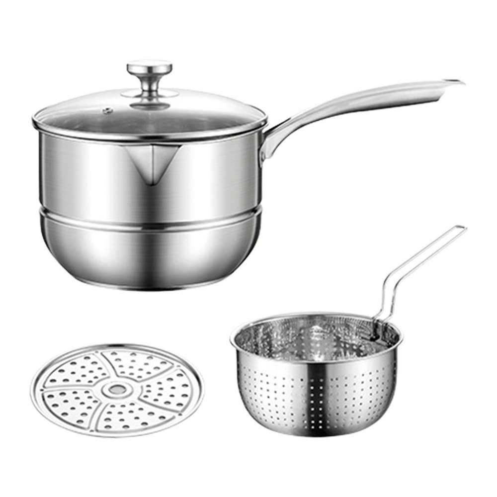 IEUDNS Deep Fryer Pot Set Oil Strainer Basket French Fries Pot Frying Basket for Home Restaurant, A