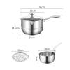 IEUDNS Deep Fryer Pot Set Oil Strainer Basket French Fries Pot Frying Basket for Home Restaurant, A view 3