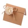 BRIGHTFUFU Table Name Cards Jute Flower Detail 10pcs Guest Seat Cards for Elegant Events view 1
