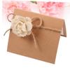 BRIGHTFUFU Table Name Cards Jute Flower Detail 10pcs Guest Seat Cards for Elegant Events view 2