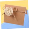 BRIGHTFUFU Table Name Cards Jute Flower Detail 10pcs Guest Seat Cards for Elegant Events view 3