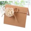 BRIGHTFUFU Table Name Cards Jute Flower Detail 10pcs Guest Seat Cards for Elegant Events view 4