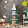 Bookcase 360 Rotating Bookshelf Picture Book Rack Student Storage Bookcase Reading Area Picture Book Rack Bookshelf (Color : Green) view 4