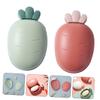 BRIGHTFUFU 2pcs Dual-Layer Soap Holder Draining Design Large Soap Storage Boxes for Bathroom Red and Green Material view 2