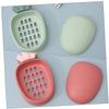 BRIGHTFUFU 2pcs Dual-Layer Soap Holder Draining Design Large Soap Storage Boxes for Bathroom Red and Green Material view 3