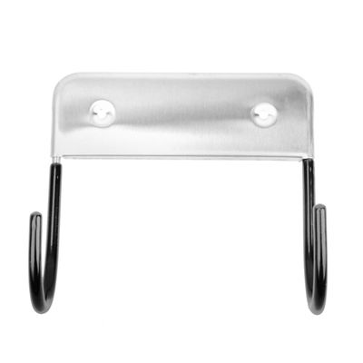 NPQPNAFC Heavy Duty Wall Hangers Wall Mount Ironing Board Hanger Stainless Steel Ironing Board Storage Holder Clothes Towel Hook for Laundry Room Bathroom Wall Mount Clothes Rack Hooks (Color : Black