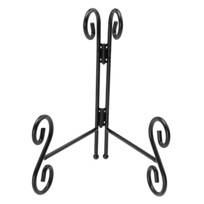 NPQPNAFC 1pc Ceramic Dish Display Stand Artwork Picture Frame Picture Display Easel Home Plate Organizer Stand Desktop Easel Iron Picture Easel Display Rack for Home Black Photo Frames Iron Hooks (Co