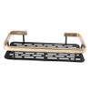 Mikinona Home Storage Holders Black Shelves Bathroom Supply Hollowed Storage Rack for Kitchen view 1