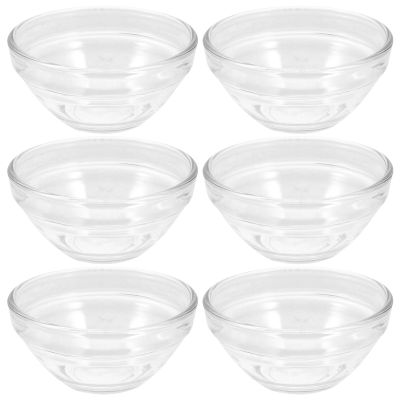 Alipis 6pcs Clear Glass Dessert Bowls, 5 oz Pudding and Ice Cream Cups, Versatile Kitchen Prep Bowls for Parfaits, Snacks, and Desserts