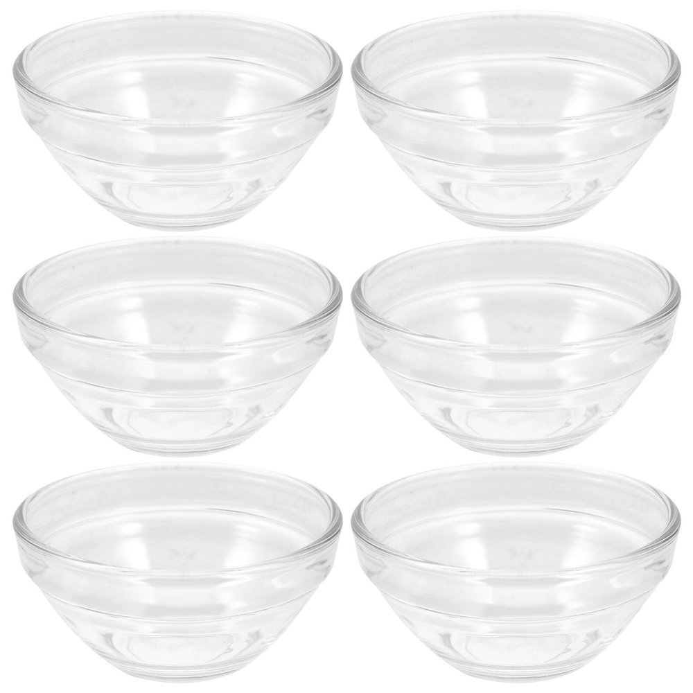 Alipis 6pcs Clear Glass Dessert Bowls, 5 oz Pudding and Ice Cream Cups, Versatile Kitchen Prep Bowls for Parfaits, Snacks, and Desserts