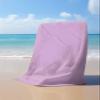 Beach Towel Lavender Bath Pool Towel Solid Purple Color Bath Towels Sand Free Beach Blanket Quick Dry Lightweight Travel Towel for Adults Beach Gifts 23x47 inch view 3