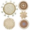 Woven Wall Basket Boho Wall Art 5PCS Round Bohemian Macrame Wall Hanging Straw Wall Decor 8in/10in/12in/15in Wall Basket Decor for Living Room view 1