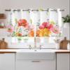 Flowers Blackout Window Curtains 54 Inch Length 5 Panels Set, Spring Eucalyptus Leaves Floral Rustic Grommet Top Window Curtain for Living Room/Bedroom/Kitchen, Farmhouse Country Drapes 52x54 Inch view 1