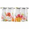 Flowers Blackout Window Curtains 54 Inch Length 5 Panels Set, Spring Eucalyptus Leaves Floral Rustic Grommet Top Window Curtain for Living Room/Bedroom/Kitchen, Farmhouse Country Drapes 52x54 Inch view 2