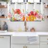 Flowers Blackout Window Curtains 54 Inch Length 5 Panels Set, Spring Eucalyptus Leaves Floral Rustic Grommet Top Window Curtain for Living Room/Bedroom/Kitchen, Farmhouse Country Drapes 52x54 Inch view 3