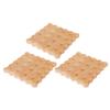 Alipis Wooden Cookie Coaster, 3pcs Biscuit Shaped Coaster Coffee Insulation Pad Cute Drink Coaster Mug Pad for Bar Kitchen Home Office Housewarming Gift, 9.00X9.00X1.20CM view 1