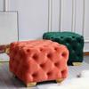 GIZNXBA Small Foot Stool Ottoman, Velvet Tufted Footrest with Legs, 60 Cm Rectangle Foot Stools for Adult, Footrest Ottoman for Living Room,Couch, Entryway (Color : /Beige) view 2