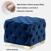 GIZNXBA Small Foot Stool Ottoman, Velvet Tufted Footrest with Legs, 60 Cm Rectangle Foot Stools for Adult, Footrest Ottoman for Living Room,Couch, Entryway (Color : /Beige) view 3
