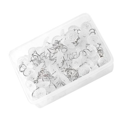 ULDIGI 100pcs Spiral Sofa Skirt Fixation Tacks Stainless Steel Upholstery Pins for Secure Holding Without Damage