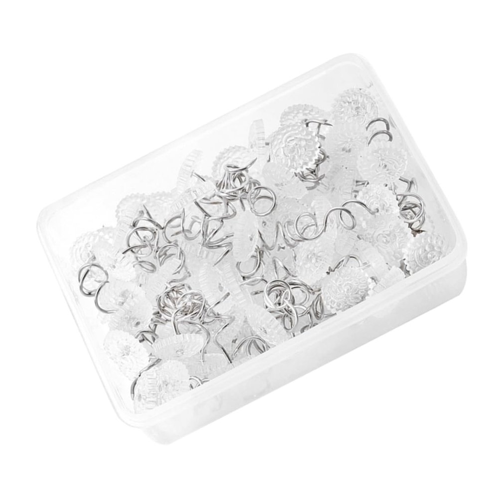 ULDIGI 100pcs Spiral Sofa Skirt Fixation Tacks Stainless Steel Upholstery Pins for Secure Holding Without Damage