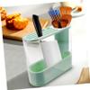 FUNOMOCYA Cutter Storage Rack Multi-functional Cutlery Holder Water Tray Design for Easy Draining for Kitchen Restaurant Organization view 2