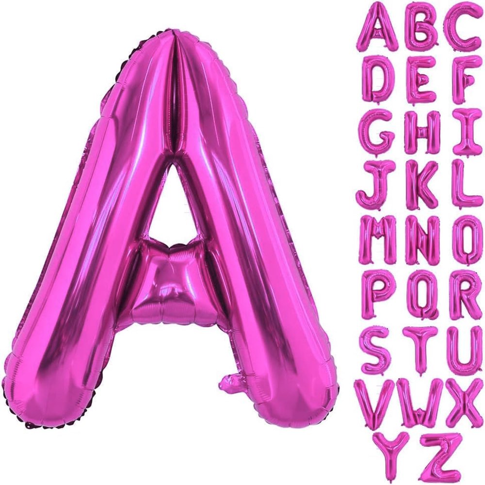 40 Inch Large Hot Pink Letter A Balloons Alphabet A Letter Balloons Foil Mylar Letter A Balloons for Birthday Party Anniversary New Year Graduation Wedding