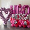 40 Inch Large Hot Pink Letter A Balloons Alphabet A Letter Balloons Foil Mylar Letter A Balloons for Birthday Party Anniversary New Year Graduation Wedding view 4