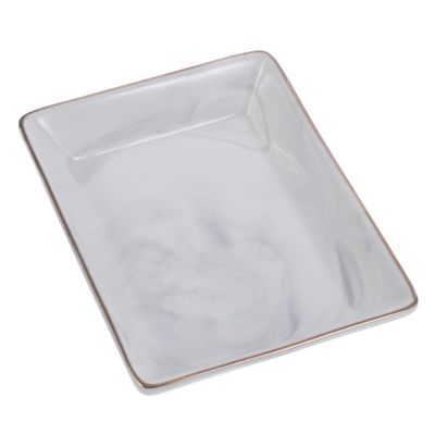 Ciieeo Bathroom Accessory Decorative Tray Marbling Jewelry Plate Storage Plate Soap Tray for Home Decor