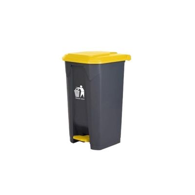 GRFIT Outdoor Trash Bin Outdoor Large Rubbish Bin Commercial Large Size Foot Pedal Pedal Type Outdoor with Lid Household Kitchen Large Capacity Box Dustbins Waste Bins (Color : Yellow, Size : 30L)